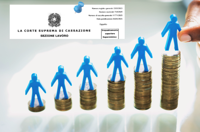 Corte Cass.: il superminimo non è assorbibile per aumento di livello