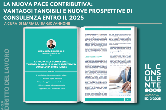 La nuova pace contributiva: vantaggi tangibili e nuove prospettive di consulenza entro il 2025