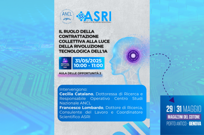 L'ANCL al Festival del Lavoro - Aula Opportunità 2 - 31 maggio 2025