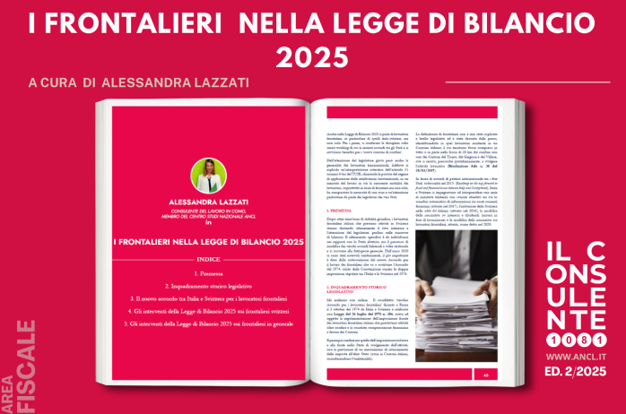 I frontalieri nella Legge di Bilancio 2025