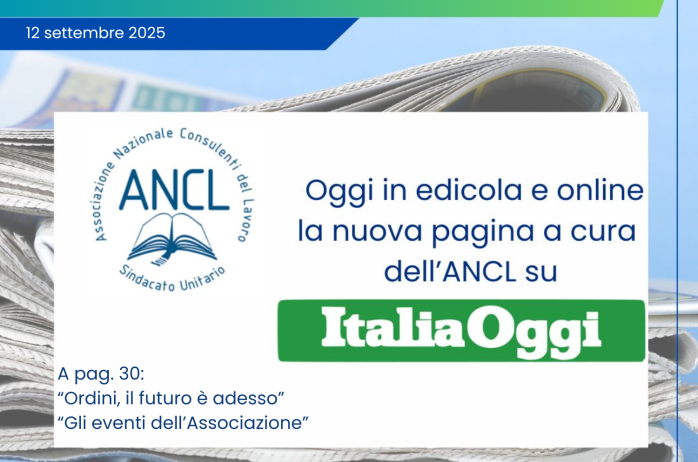 L'ANCL su ItaliaOggi: edizione del 12 settembre