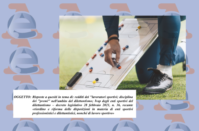 Ag. Entrate: risposta sul lavoro sportivo