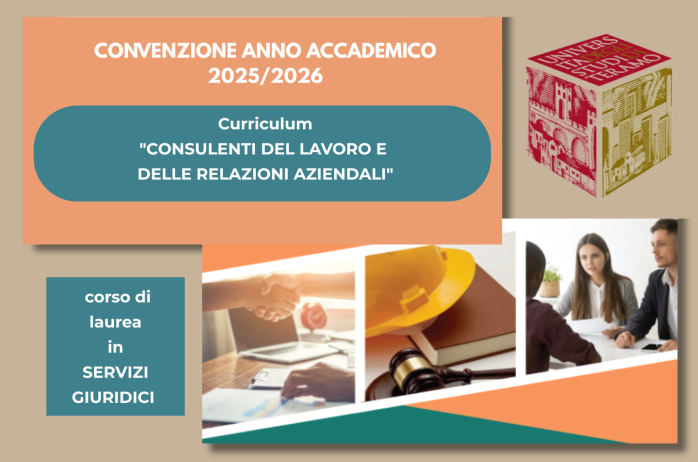 Formazione per i Consulenti del Lavoro in un percorso di laurea ad hoc:  si rinnova la convenzione con UniTE