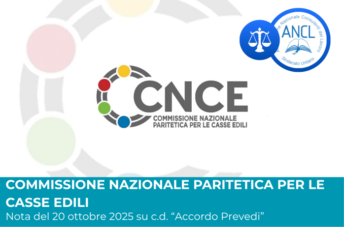 CNCE: nota 'Aspetti fiscali e contributivi degli importi di cui al p. 3 dell''Accordo Prevedi'
