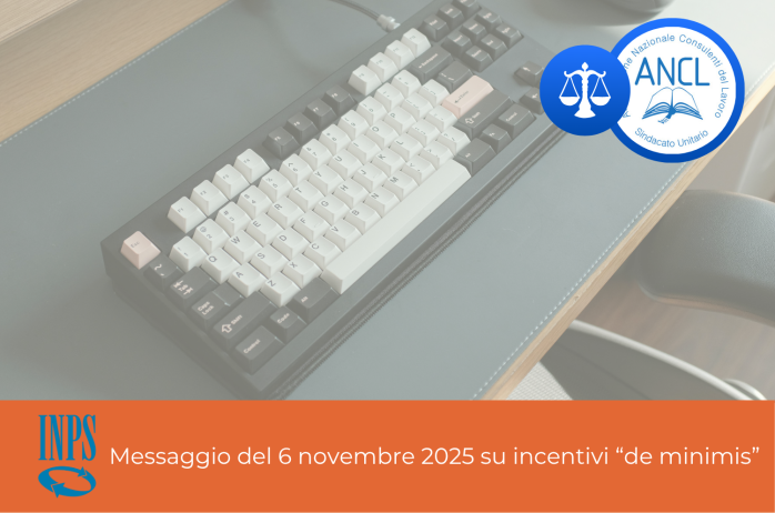 Mess. INPS: aggiornamento della dichiarazione 'de minimis'