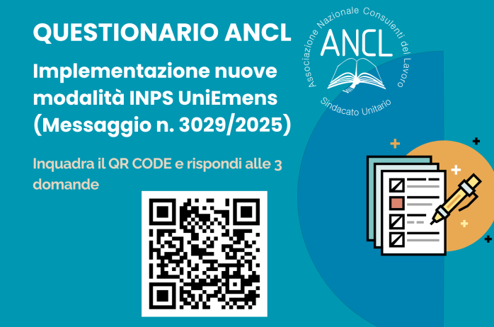 Rispondi al Questionario ANCL sull' implementazione delle nuove modalità INPS UniEmens!