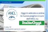 L'ANCL su ItaliaOggi: edizione del 21 novembre