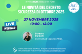 Webinar ANCL: Le novità del decreto sicurezza di ottobre 2025, 27 novembre 2025   