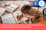 La Corte di Cassazione interviene in materia di permessi studio per le università telematiche 