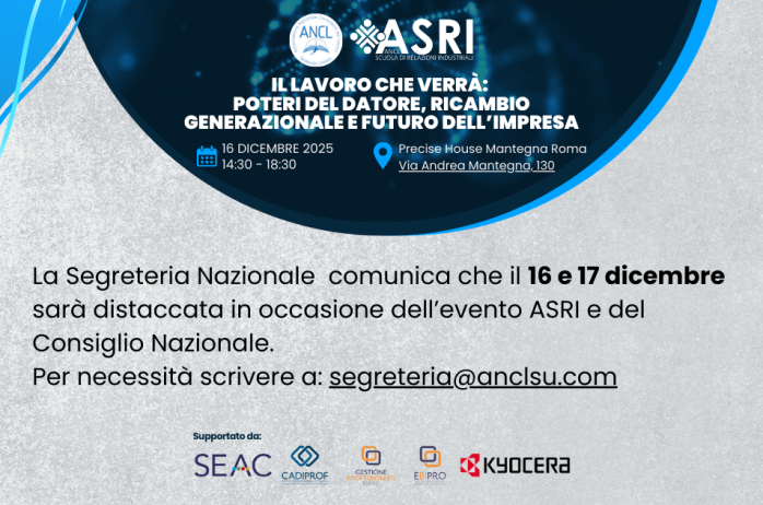 Distacco Segreteria Nazionale 16 e 17 dicembre 2025