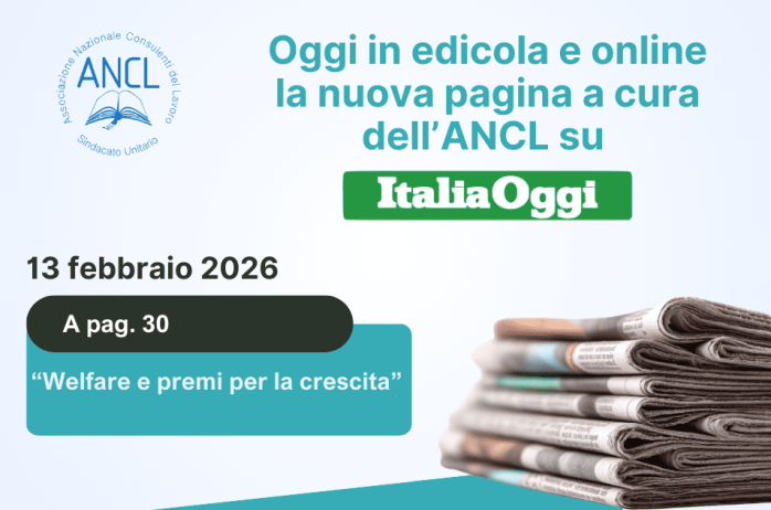L'ANCL su ItaliaOggi: edizione del 13 febbraio 2026