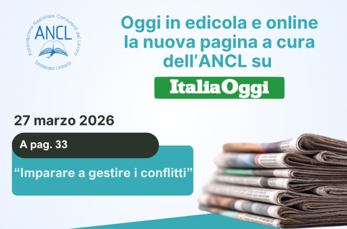 L'ANCL su ItaliaOggi: edizione del 27 marzo 2026