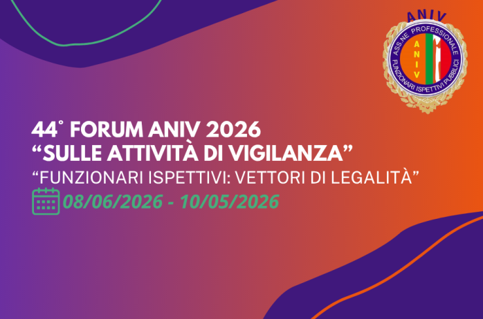 Partecipazione al 44° Forum ANIV 2026 - Isola delle Femmine (PA)