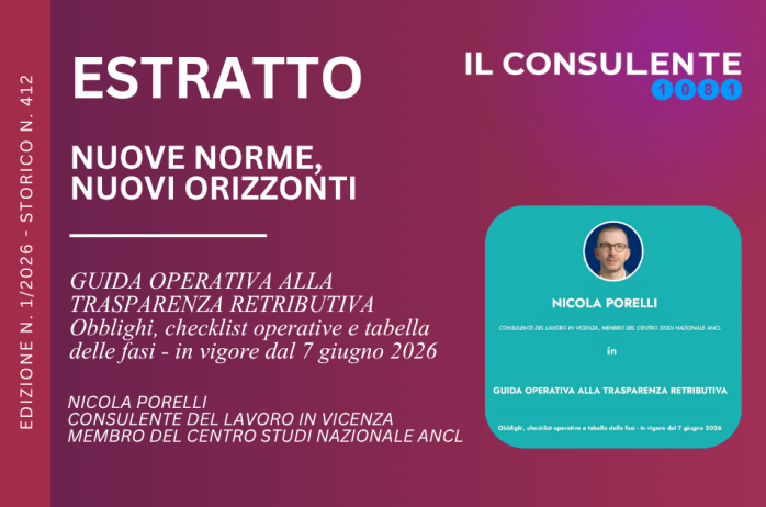 Guida operativa alla trasparenza retributiva - Obblighi, checklist operative e tabella delle fasi - in vigore dal 7 giugno 2026