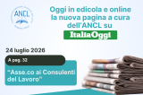 L'ANCL su ItaliaOggi del 24 luglio: Asse.Co solo ai Consulenti del Lavoro