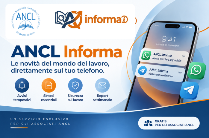 ANCL Informa: il nuovo servizio gratuito di alert normativi e di prassi riservato agli iscritti