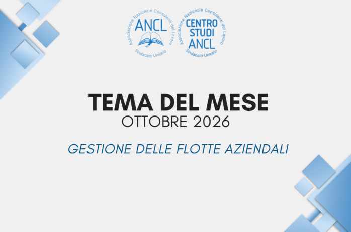 Tema del mese di ottobre - GESTIONE DELLE FLOTTE AZIENDALI