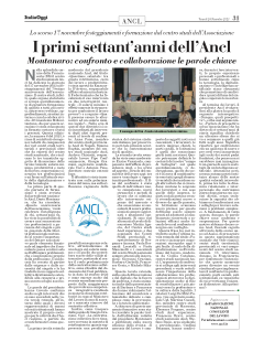 I primi settant'anni dell'Ancl - Montanaro: confronto e collaborazione le parole chiave