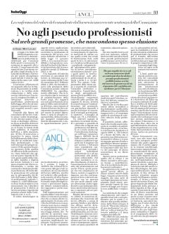 No agli pseudo professionisti - Sul web grandi promesse, che nascondono spesso elusione