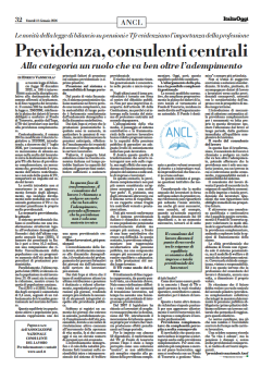 Previdenza, consulenti centrali - Alla categoria un ruolo che va ben oltre l'adempimento