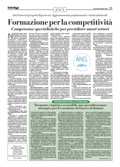 Formazione per la competitività - Competenze specialistiche per presidiare nuovi settori