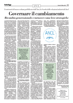 Governare il cambiamento - Ricambio generazionale e turnover come leve strategiche