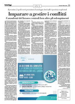 Imparare a gestire i conflitti - Consulenti del lavoro centrali ben oltre gli adempimenti