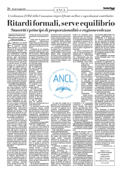 DURC: ritardi formali, serve equilibrio - Smarriti i principi di proporzionalità e ragionevolezza